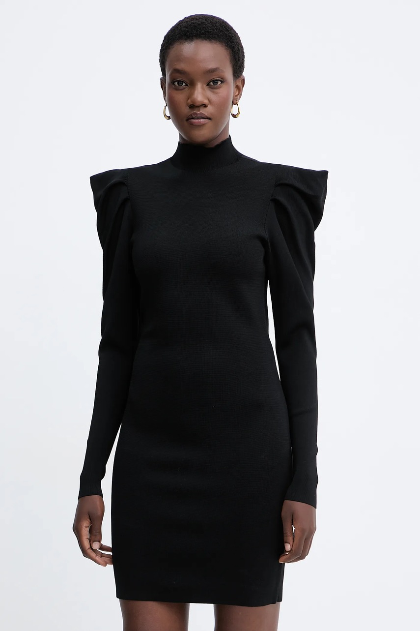 Сукня Twinset колір чорний mini облягаюча 252AT3010