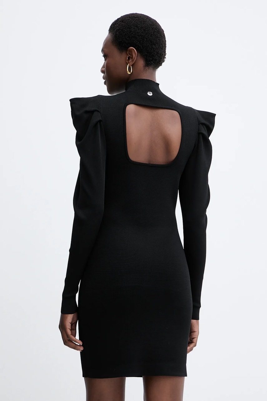 Сукня Twinset колір чорний mini облягаюча 252AT3010