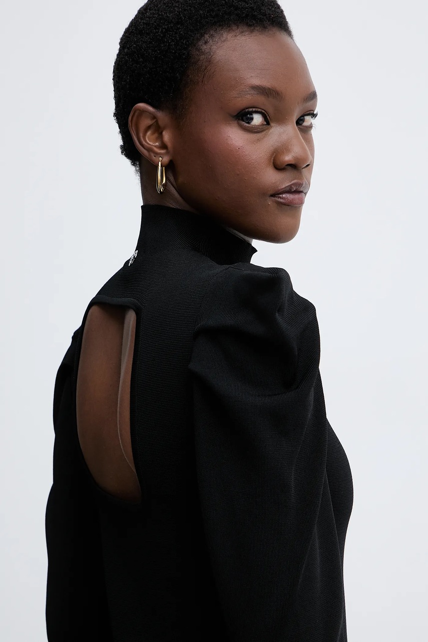 Сукня Twinset колір чорний mini облягаюча 252AT3010