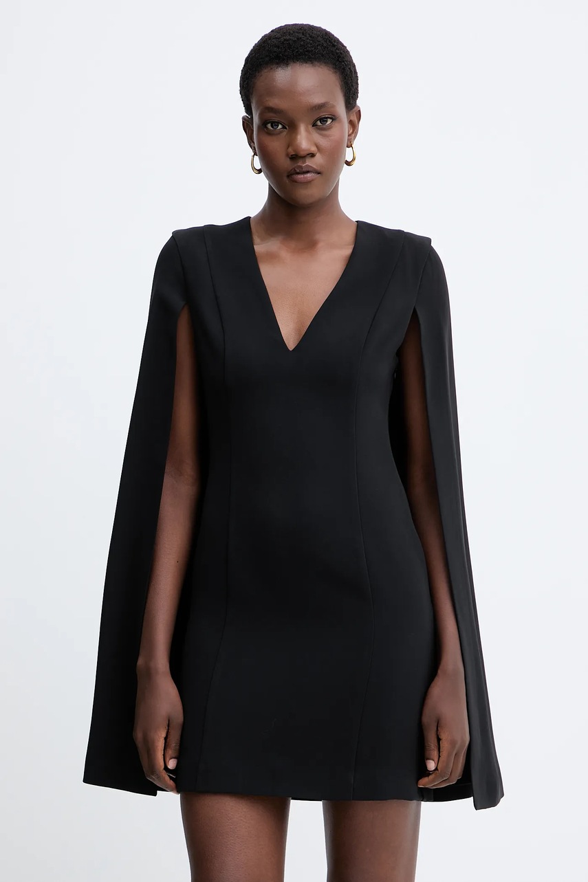 Сукня Twinset колір чорний mini облягаюча 252TT2402