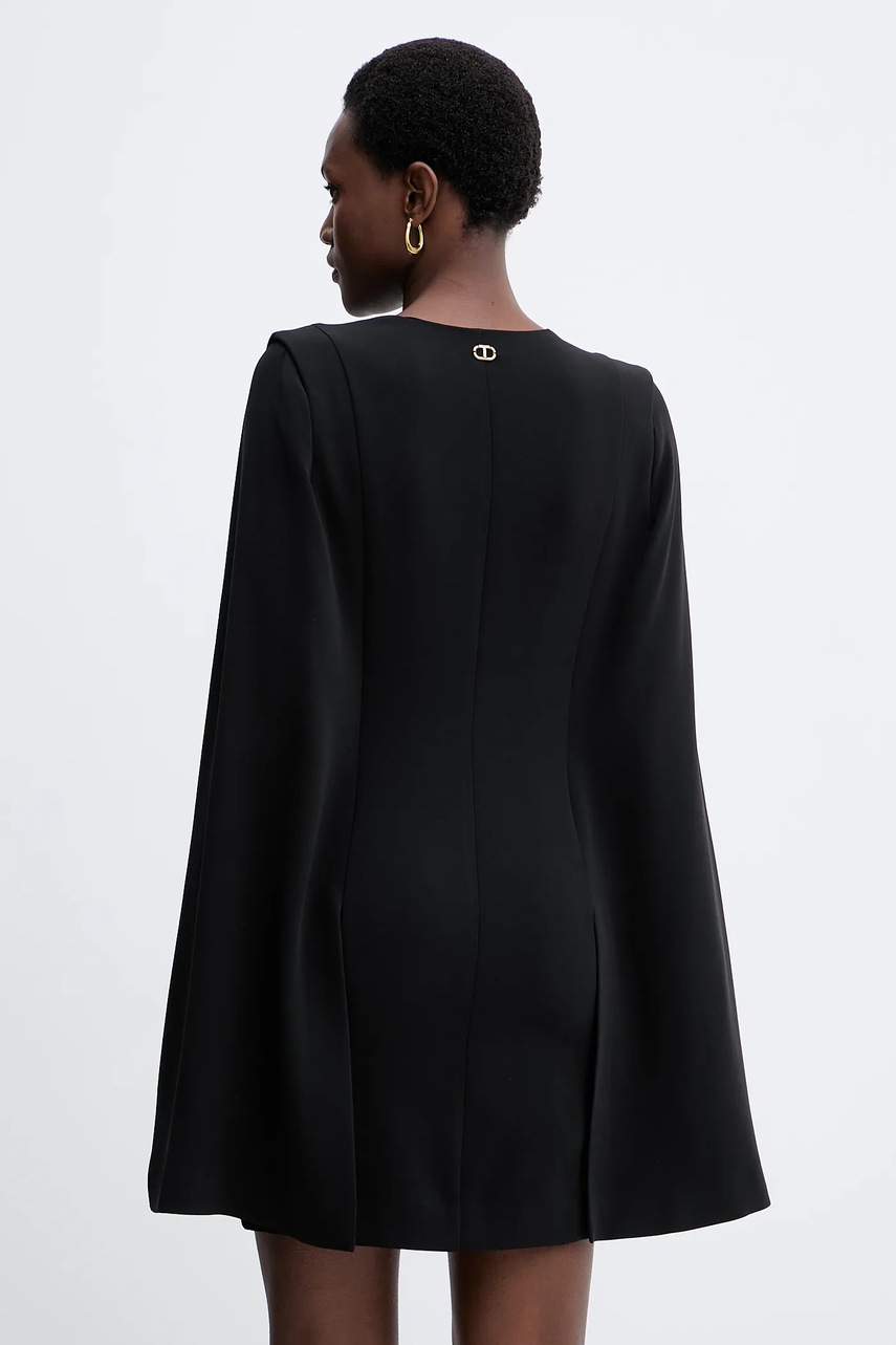Сукня Twinset колір чорний mini облягаюча 252TT2402