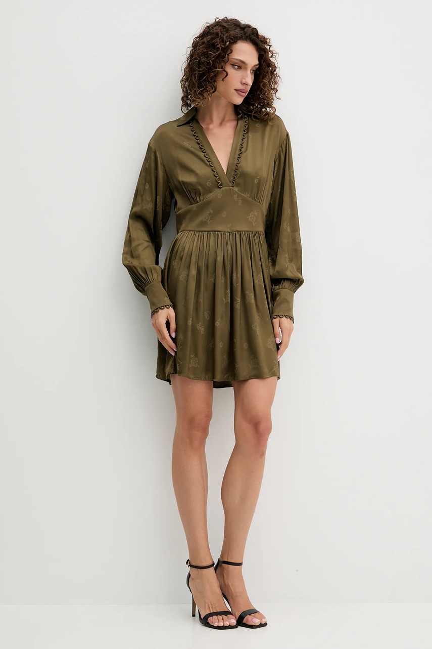 Платье Twinset цвет зелёный mini расклешённое 252TT2364