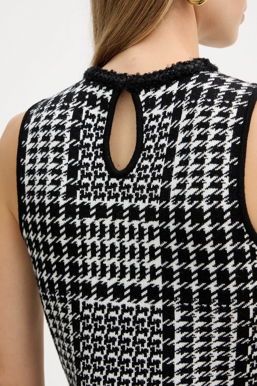 Сукня з додаванням вовни Twinset колір білий mini облягаюче 252TT3042