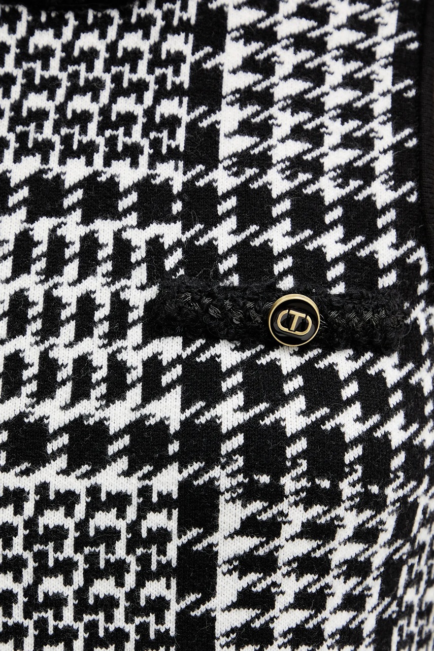 Сукня з додаванням вовни Twinset колір білий mini облягаюче 252TT3042