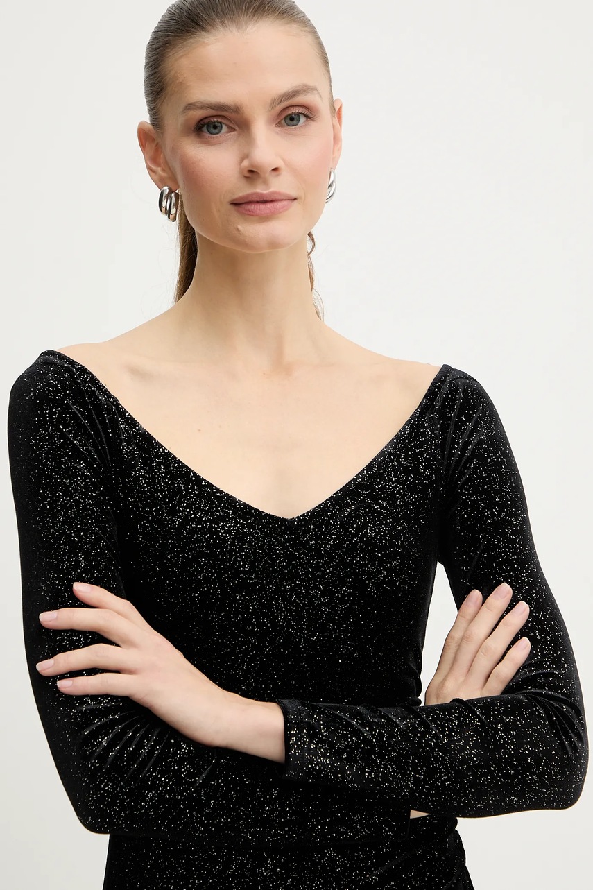 Сукня Armani Exchange колір чорний maxi облягаюча XW000795 AF16143