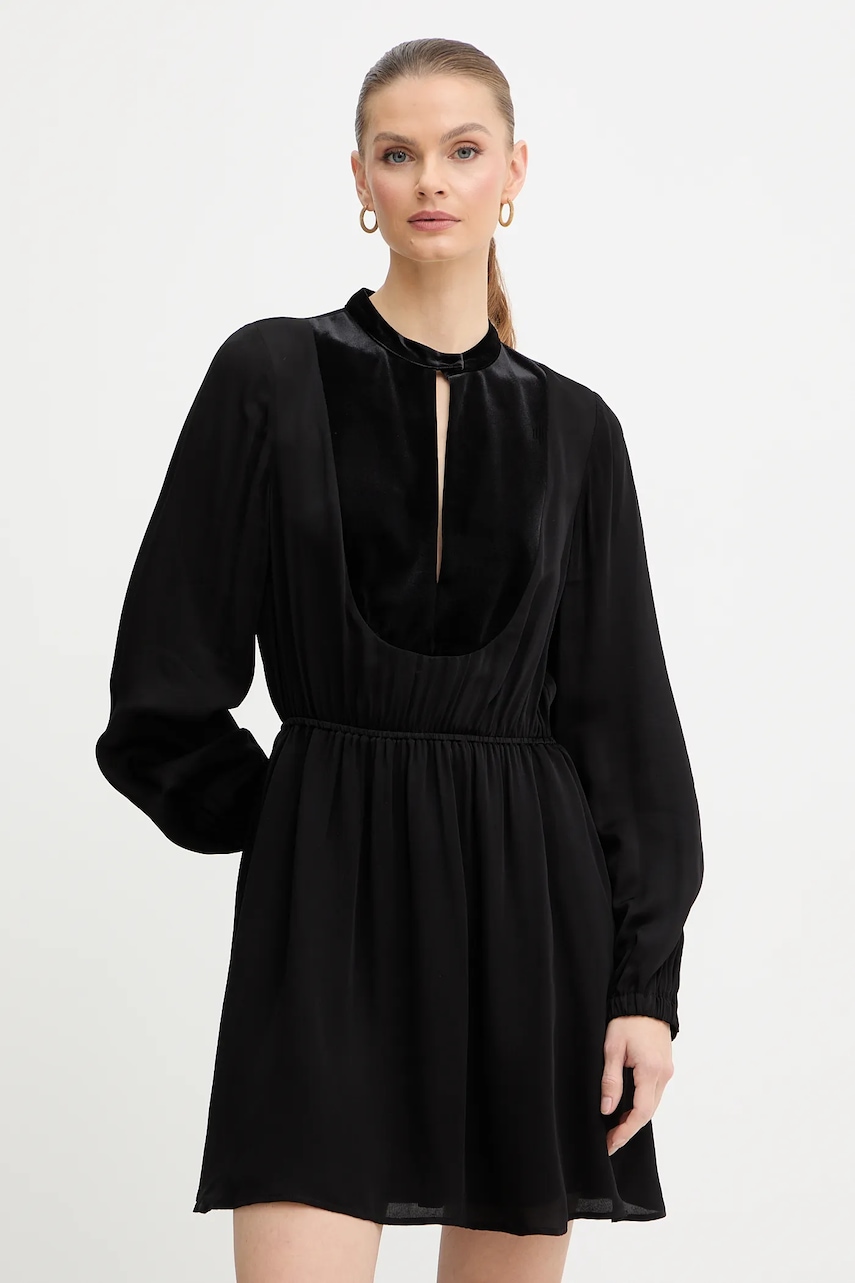 Сукня Armani Exchange колір чорний mini розкльошена XW001036 AF16121