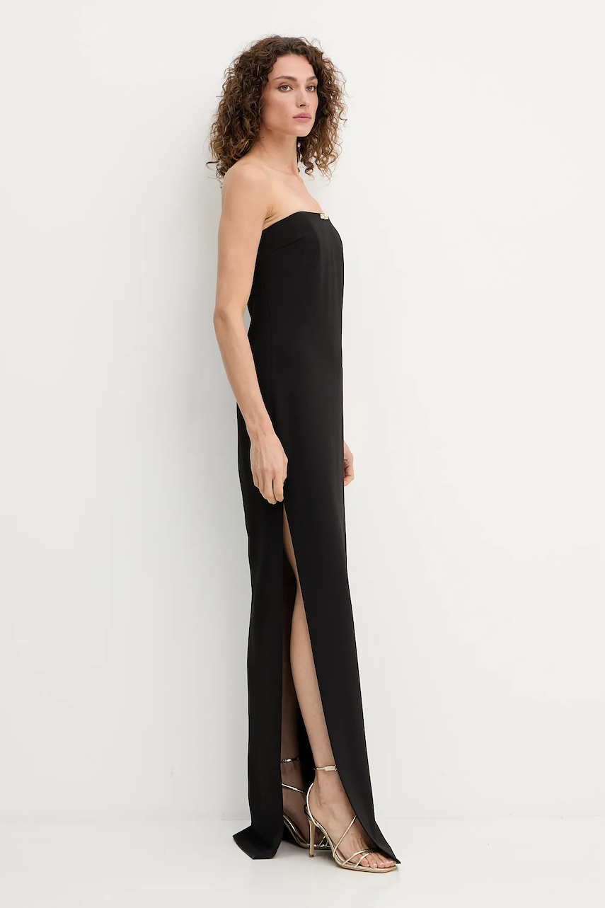 Сукня Elisabetta Franchi колір чорний midi облягаюча AB84852E3