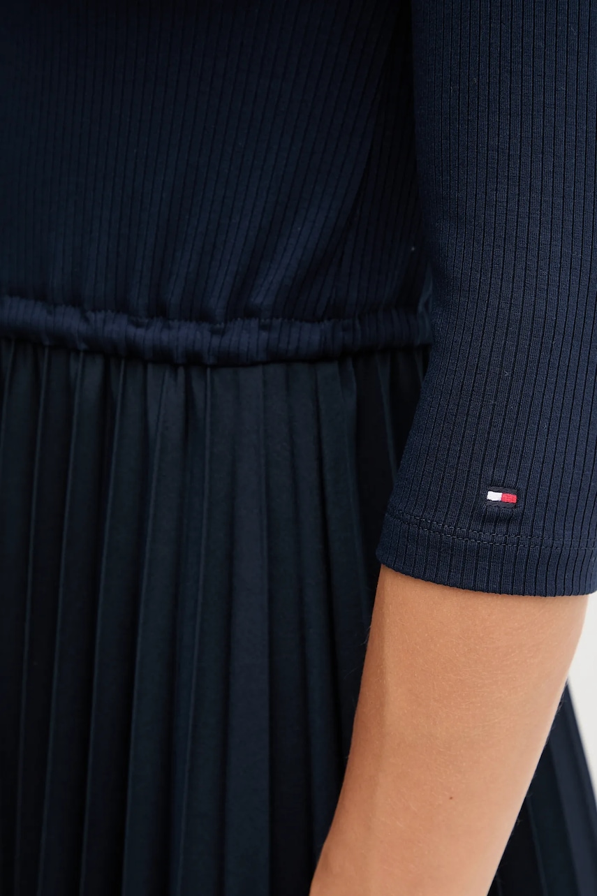 Сукня Tommy Hilfiger колір синій midi розкльошена WW0WW46138