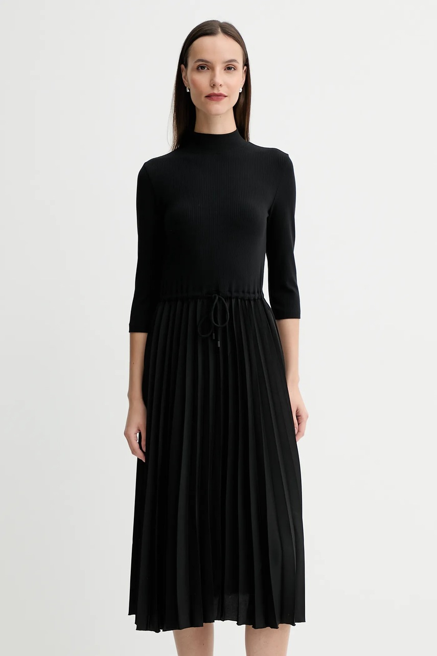 Платье Tommy Hilfiger цвет чёрный midi расклешённое WW0WW46138