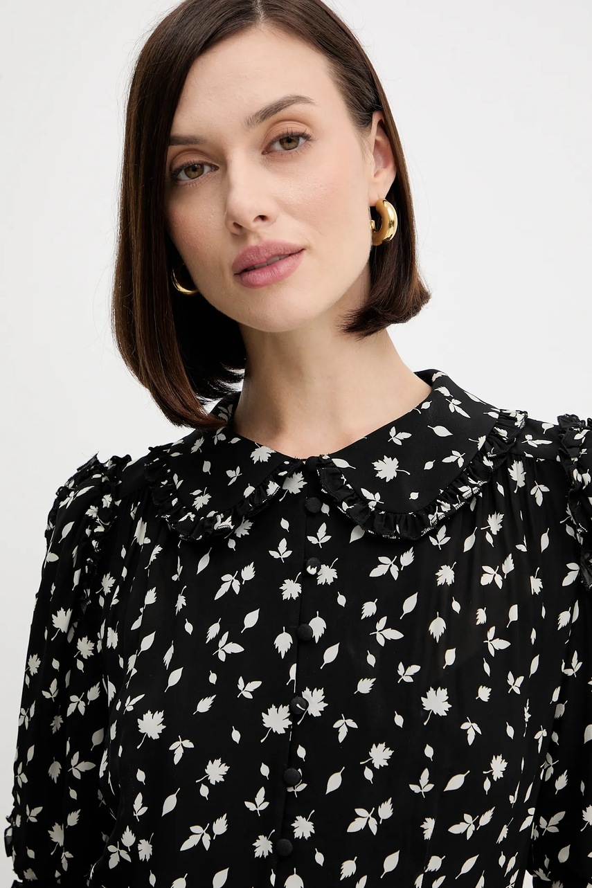 Сукня Luisa Spagnoli колір чорний maxi розкльошена 542392
