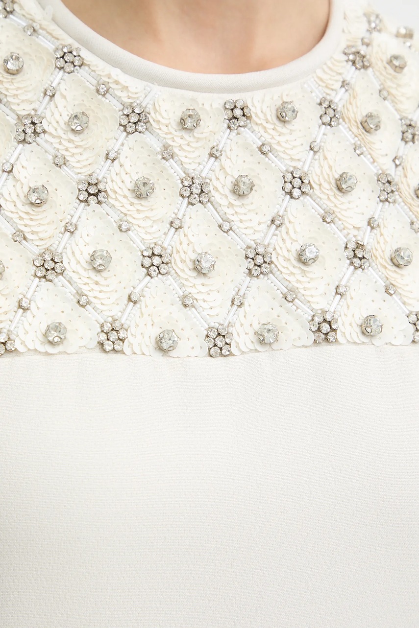 Сукня Luisa Spagnoli колір бежевий mini пряма 542412