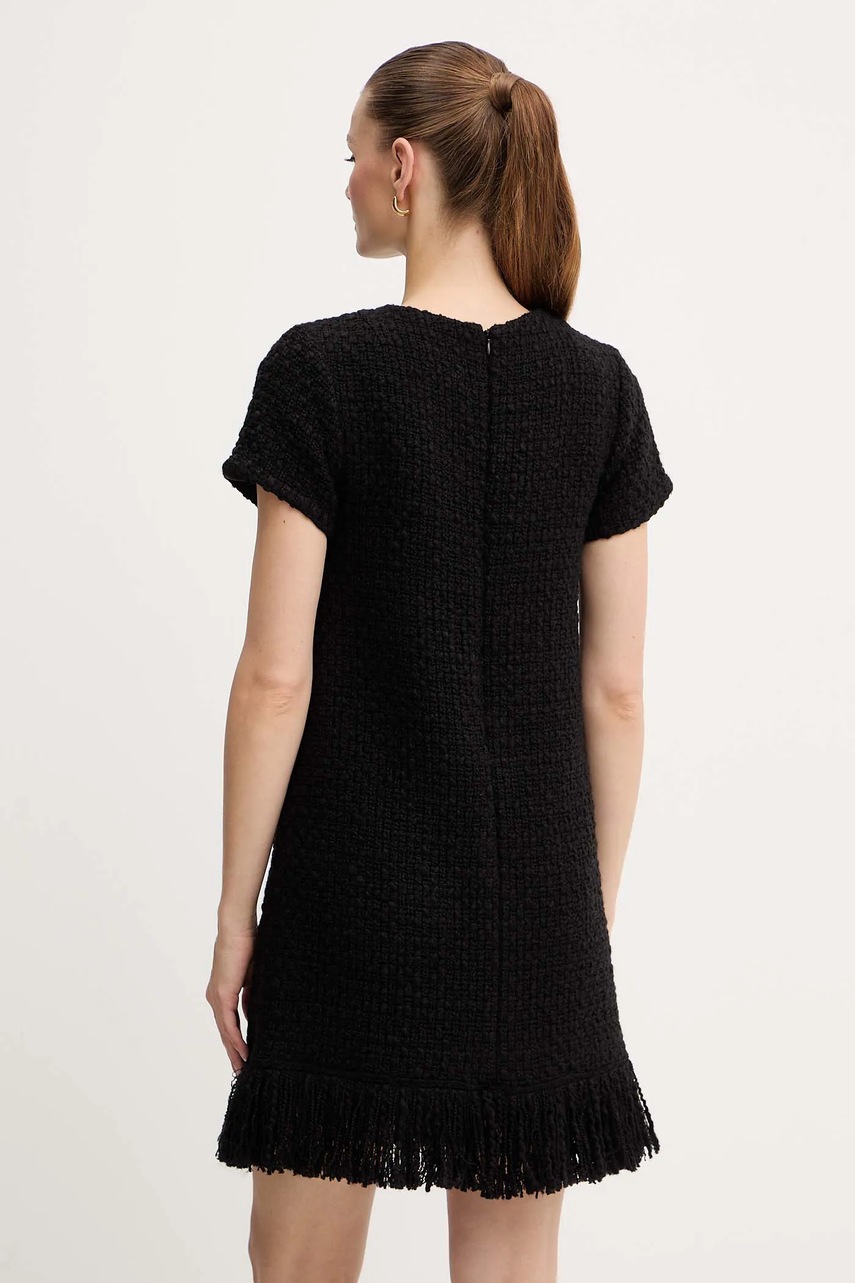 Сукня з додаванням вовни Luisa Spagnoli колір чорний mini пряма 542531