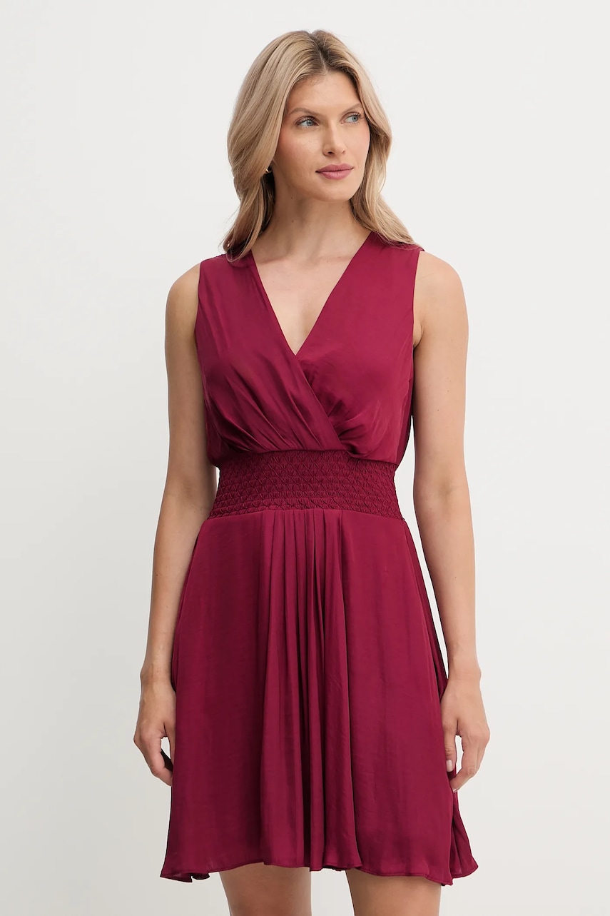 Morgan rochie culoarea bordo, mini, evazati, RANAKA