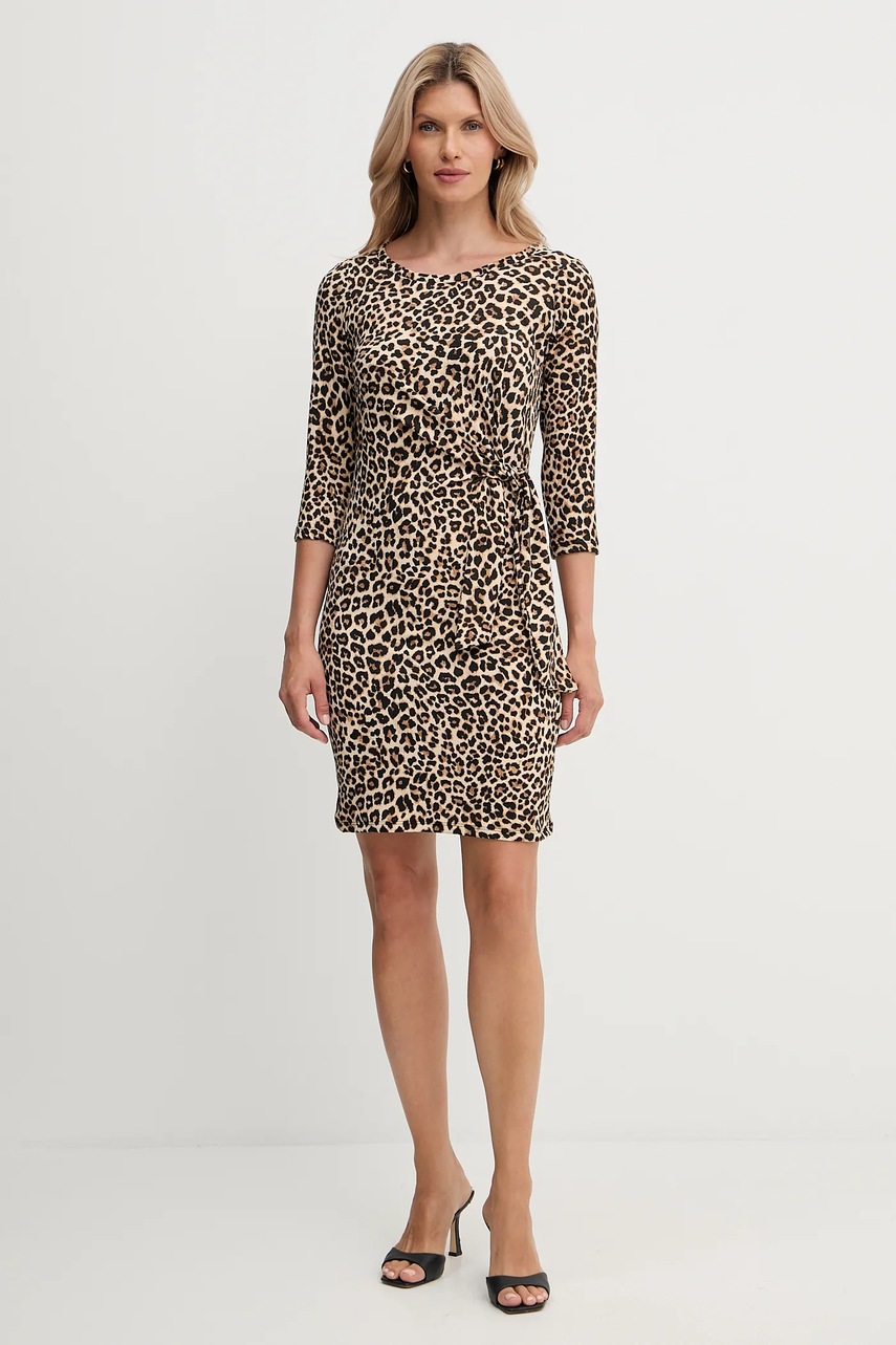 Платье Morgan цвет коричневый mini расклешённое RJOSY