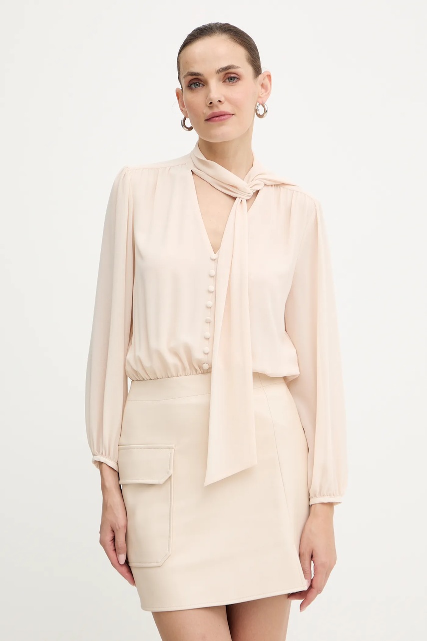 Levně Šaty Liu Jo béžová barva, mini, MF5072 E0624