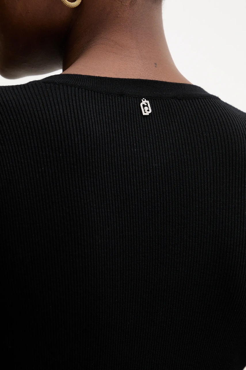 Сукня Liu Jo колір чорний midi облягаюча MF5036 MS99E