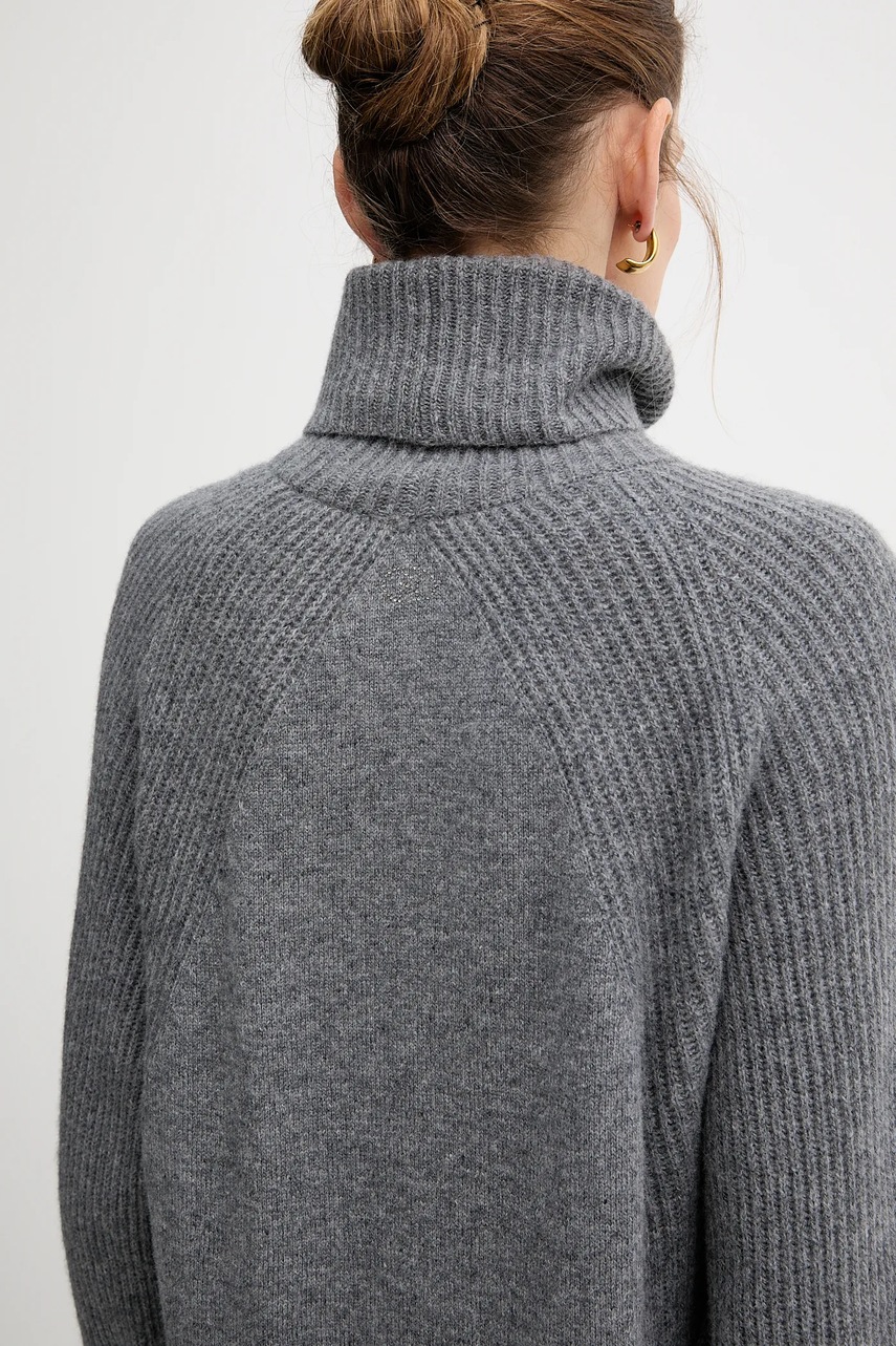 Вовняна сукня Liu Jo колір сірий mini пряма MF5063 MS009