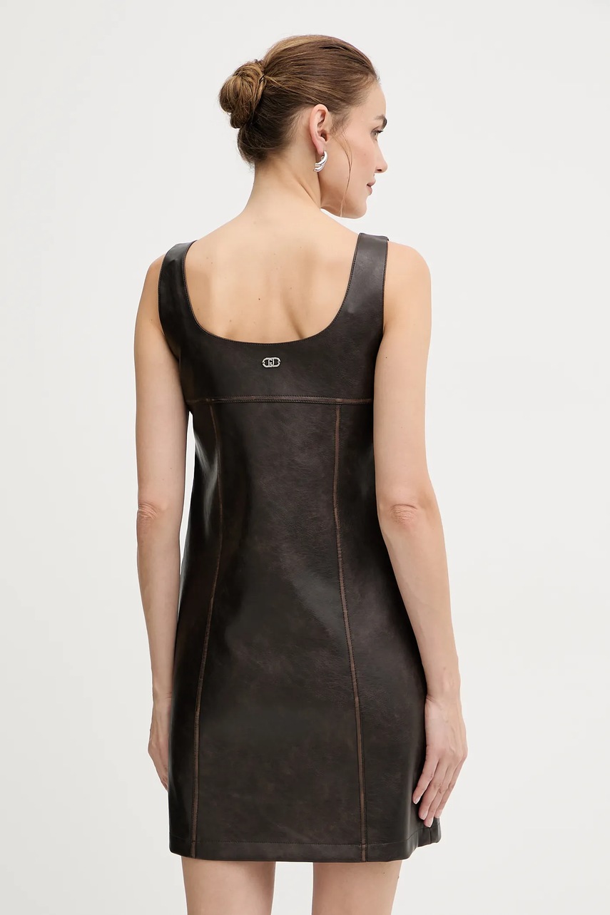 Сукня Liu Jo колір коричневий mini пряма MF5314 E1051