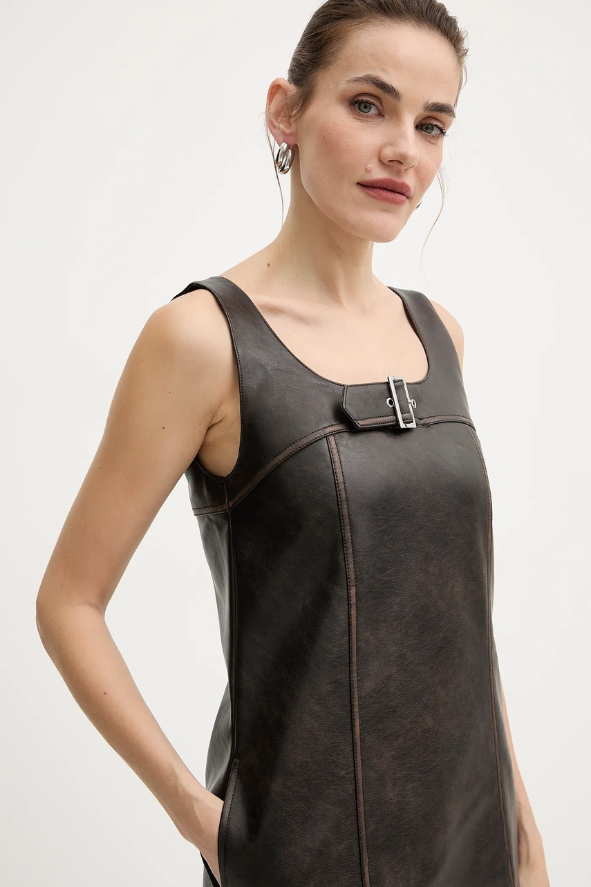 Сукня Liu Jo колір коричневий mini пряма MF5314 E1051