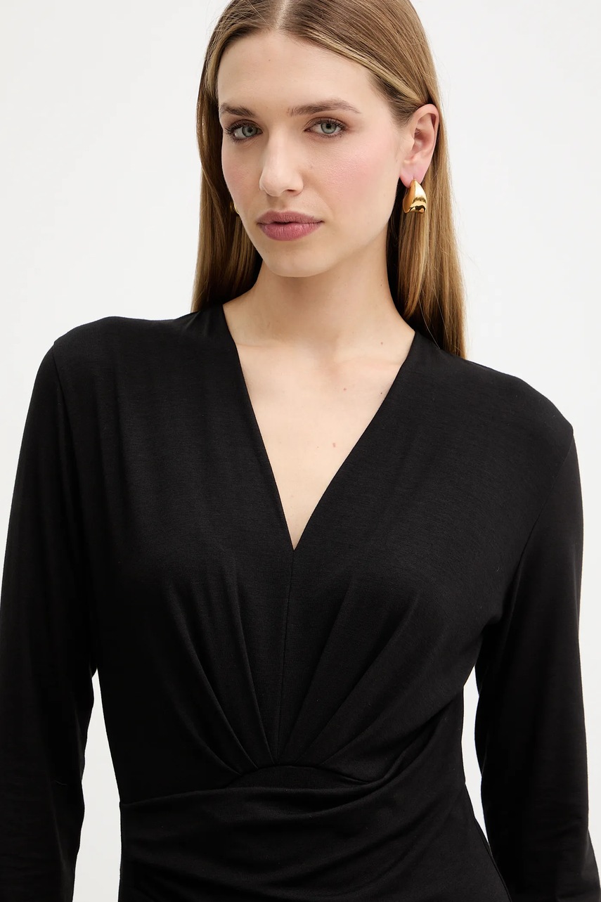 Сукня Liu Jo колір чорний midi пряма MF5504 J3835