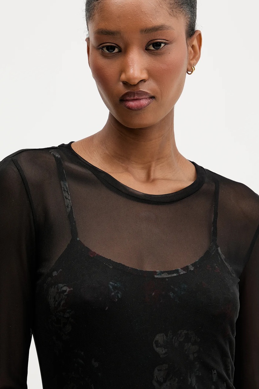 Сукня Desigual CASSIDY колір чорний maxi облягаюча 25WWVK11