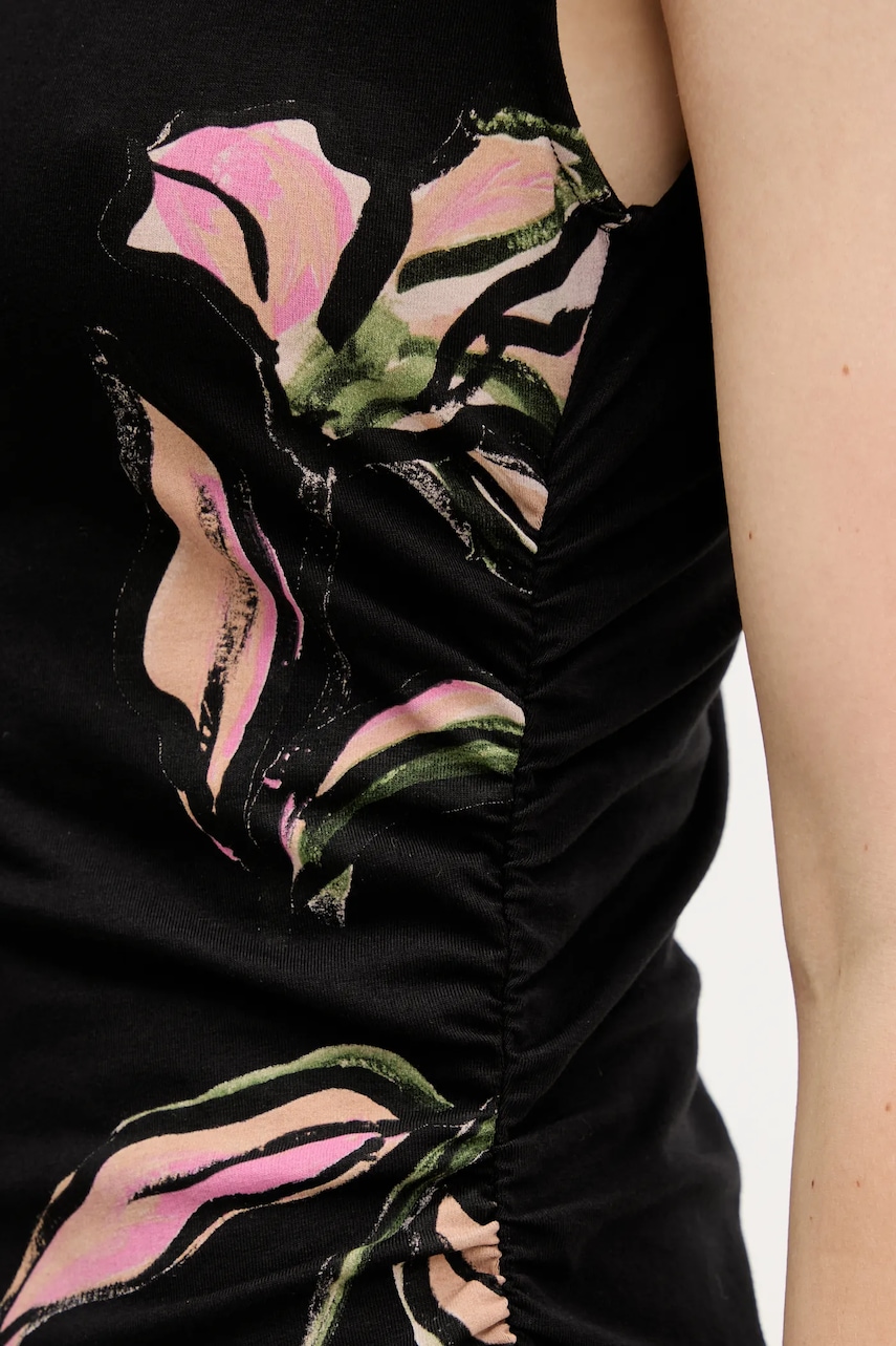 Сукня Desigual KATRINA колір чорний midi розкльошена 25WWVK12