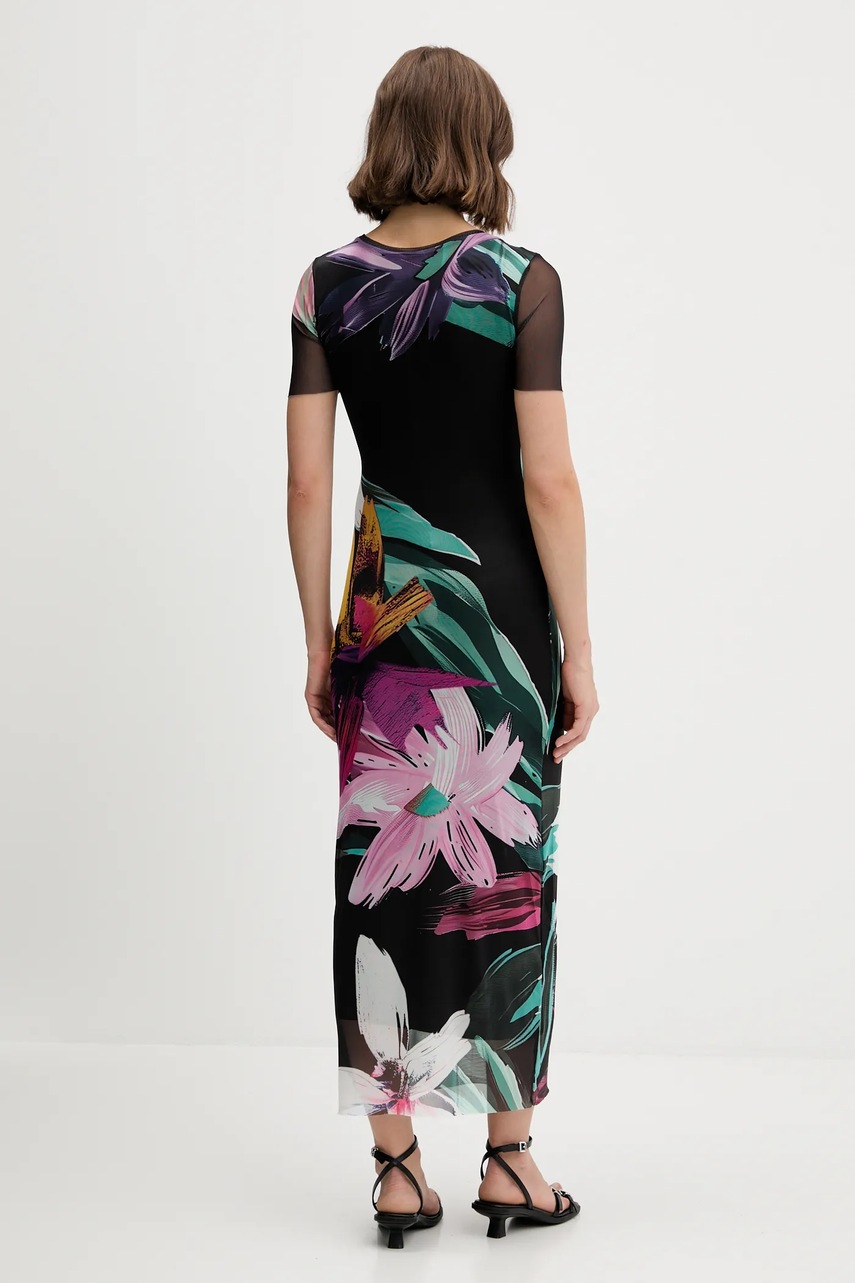 Φόρεμα Desigual BERNADETTE χρώμα: μαύρο, 25WWVK19 φωτογραφία