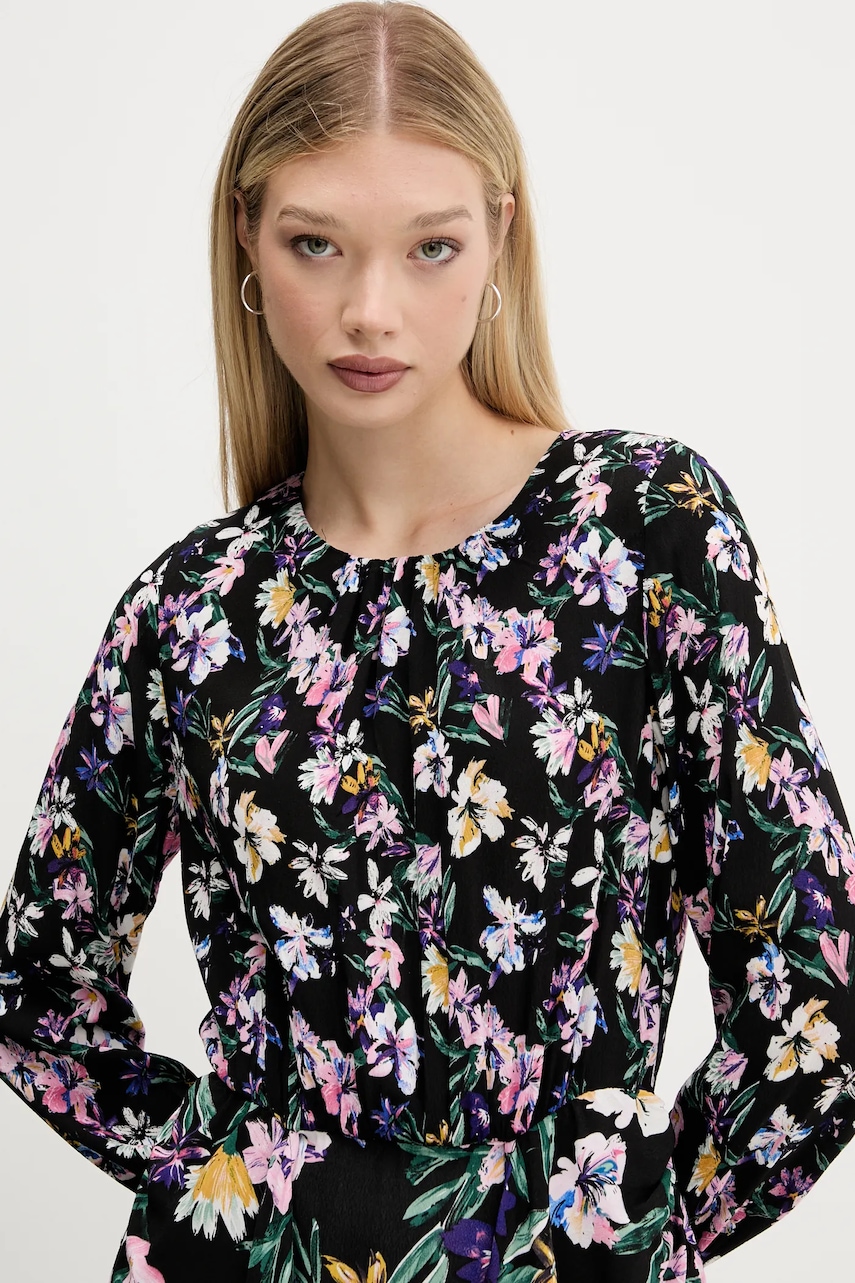 Сукня Desigual FLOR ACRILICA колір чорний mini розкльошена 25WWVW09