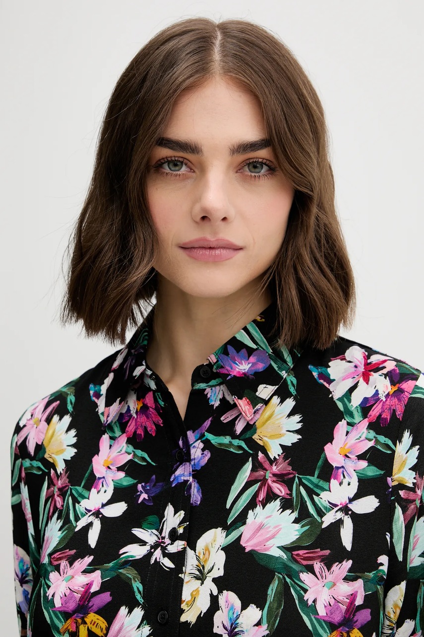 Сукня Desigual CAMISERO ACRIL колір чорний midi пряма 25WWVW11