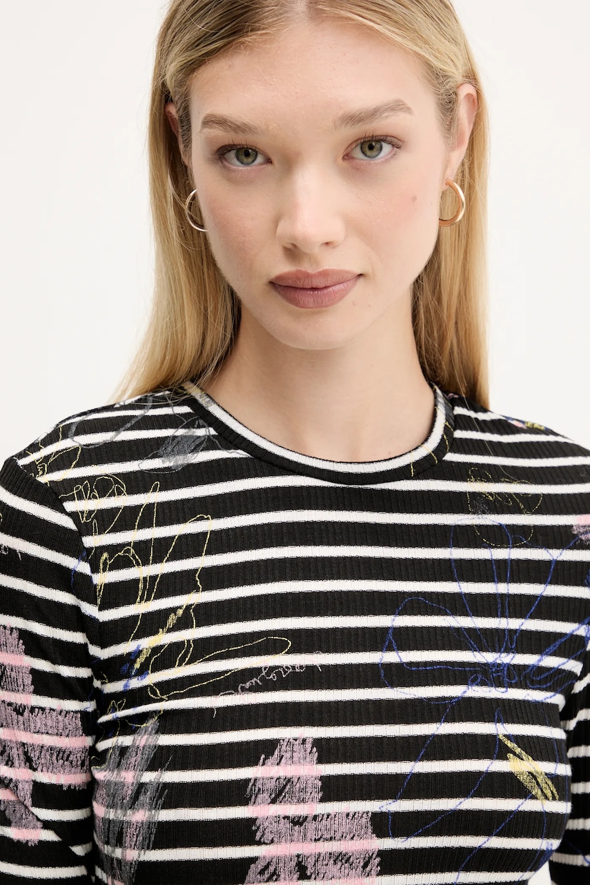 Сукня Desigual RAYA HIBRIDA колір чорний midi розкльошена 25WWVW15
