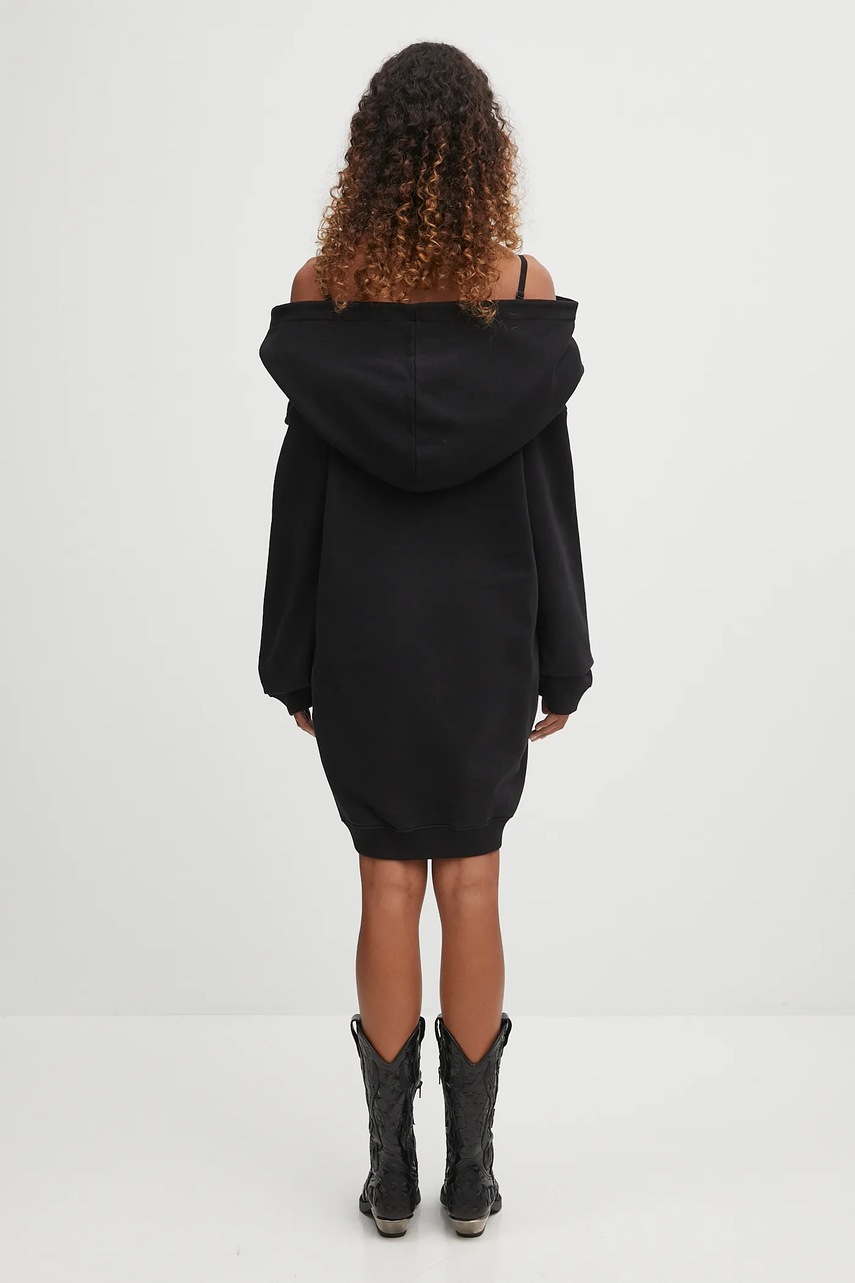 Бавовняна сукня MM6 Maison Margiela колір чорний mini oversize S52DD0074.M25014.900
