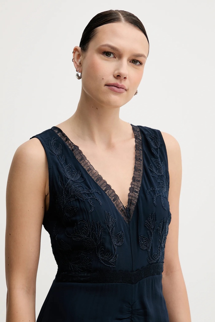 Сукня Pedro del Hierro колір синій maxi розкльошена 3812202