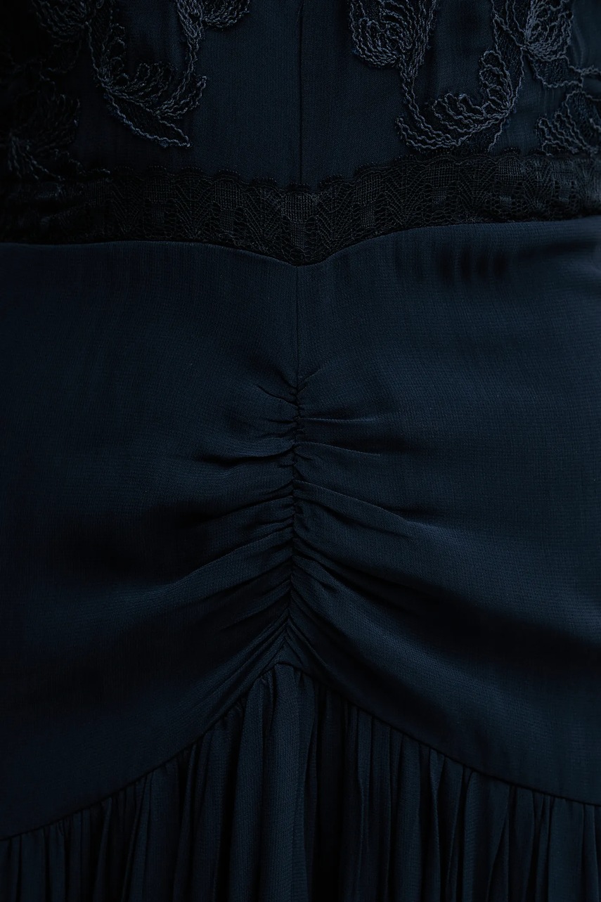 Сукня Pedro del Hierro колір синій maxi розкльошена 3812202