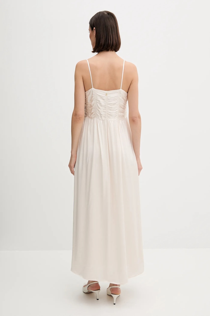 Сукня Pedro del Hierro колір бежевий maxi розкльошена 3812198