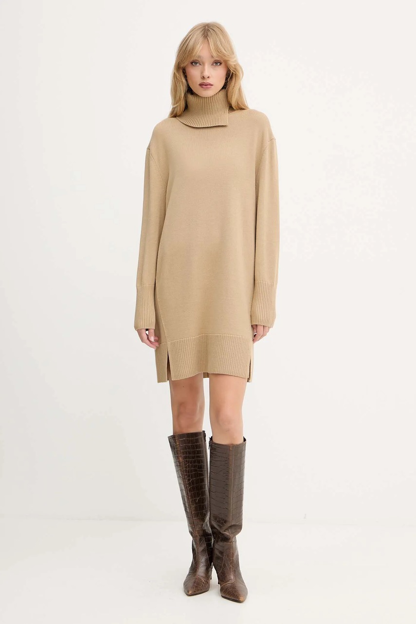 Šaty s příměsí vlny BOSS Orange C_Feringatessa