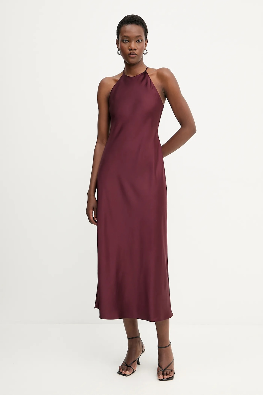 Marella rochie culoarea bordo, maxi, drept, 2523226091200