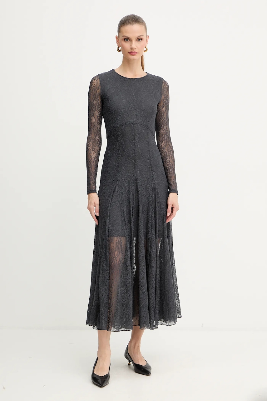 Marella rochie culoarea gri, maxi, evazați, 2523626015200