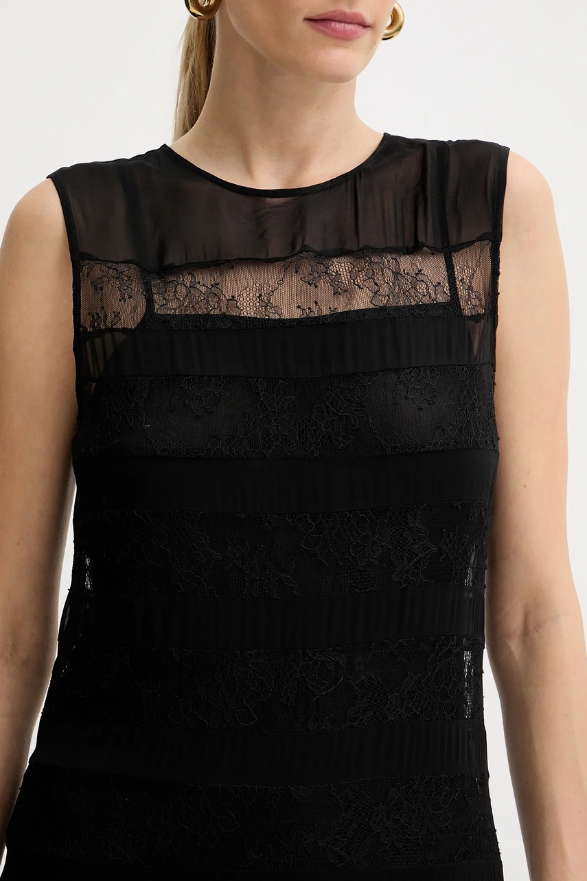 Сукня Marella колір чорний maxi розкльошена 2523226012200