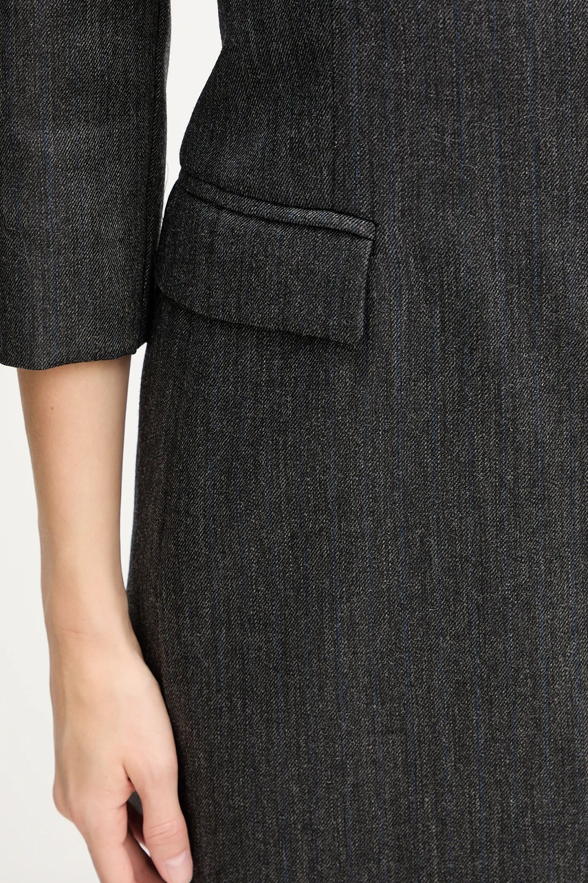 Вовняна сукня Marella колір сірий mini розкльошена 2523226112200