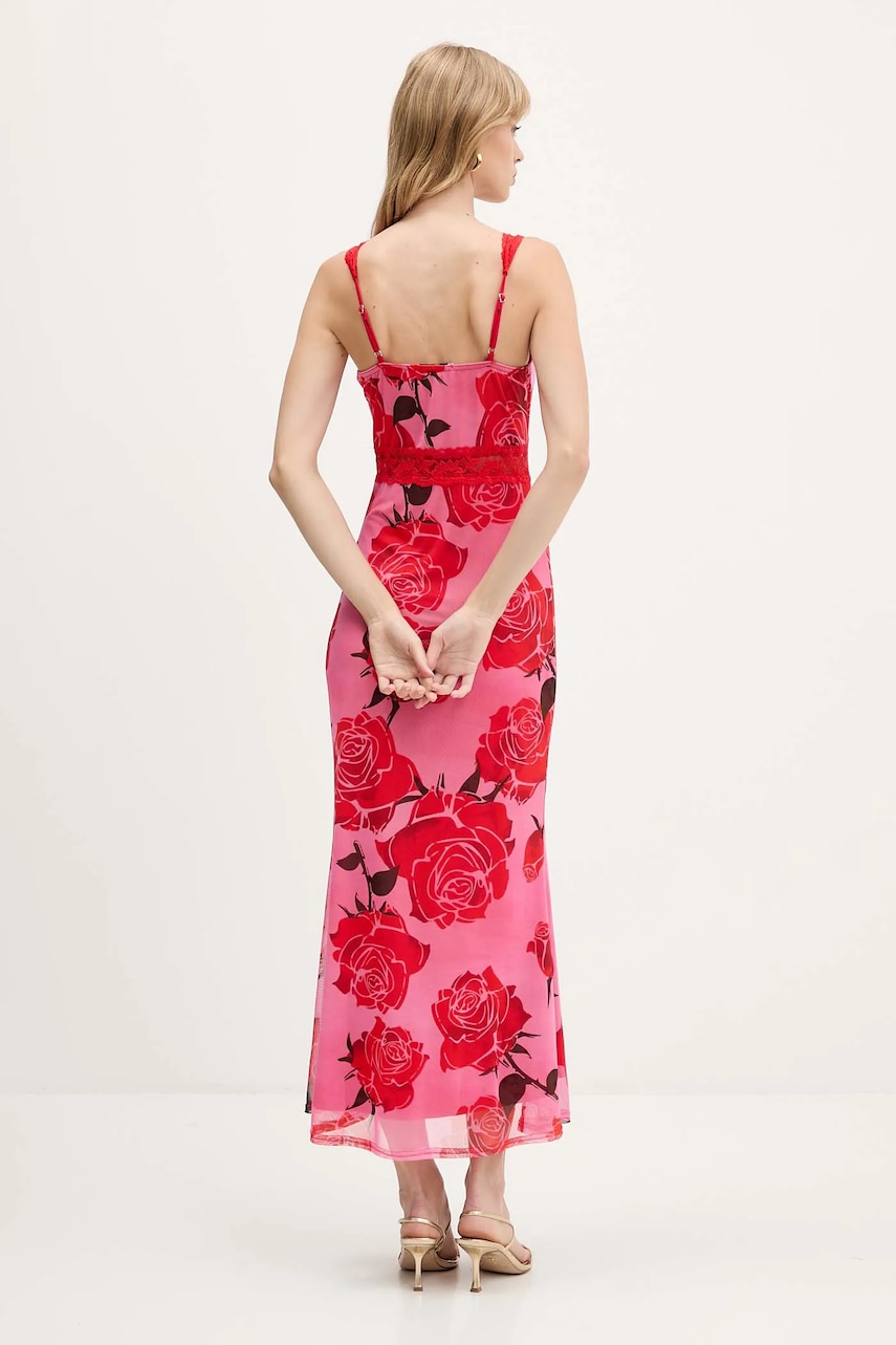 Сукня Never Fully Dressed колір рожевий maxi розкльошена NFDDR2964