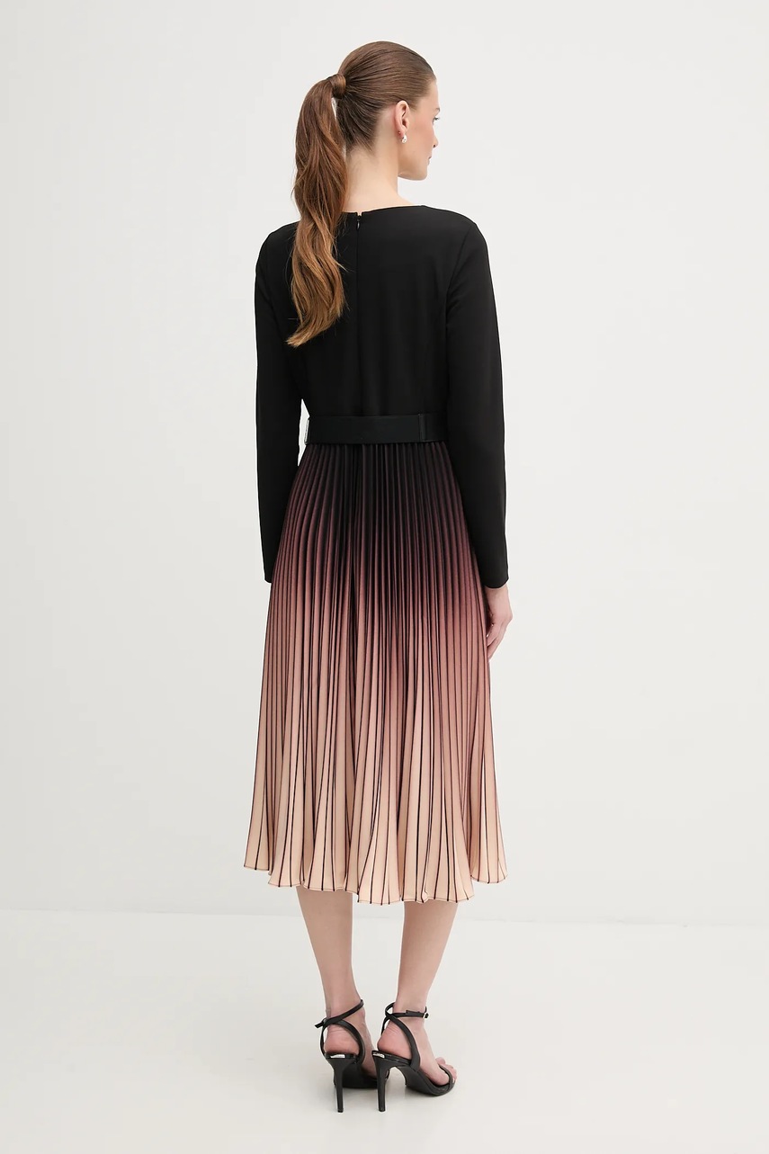 Сукня Dkny колір чорний midi розкльошена DD4H1C24