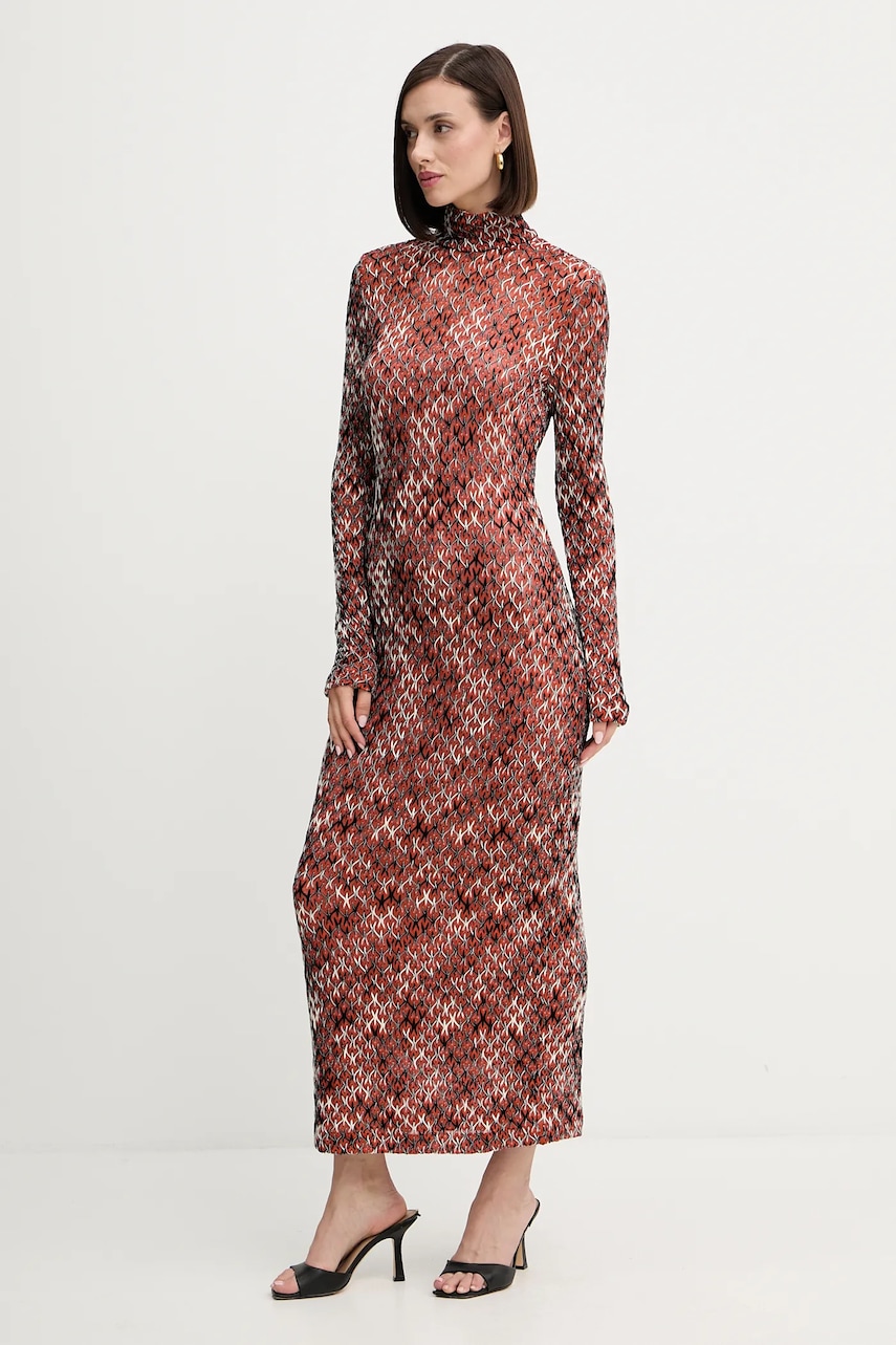 Сукня Missoni колір помаранчевий maxi облягаюча DS25WG24.BR012N