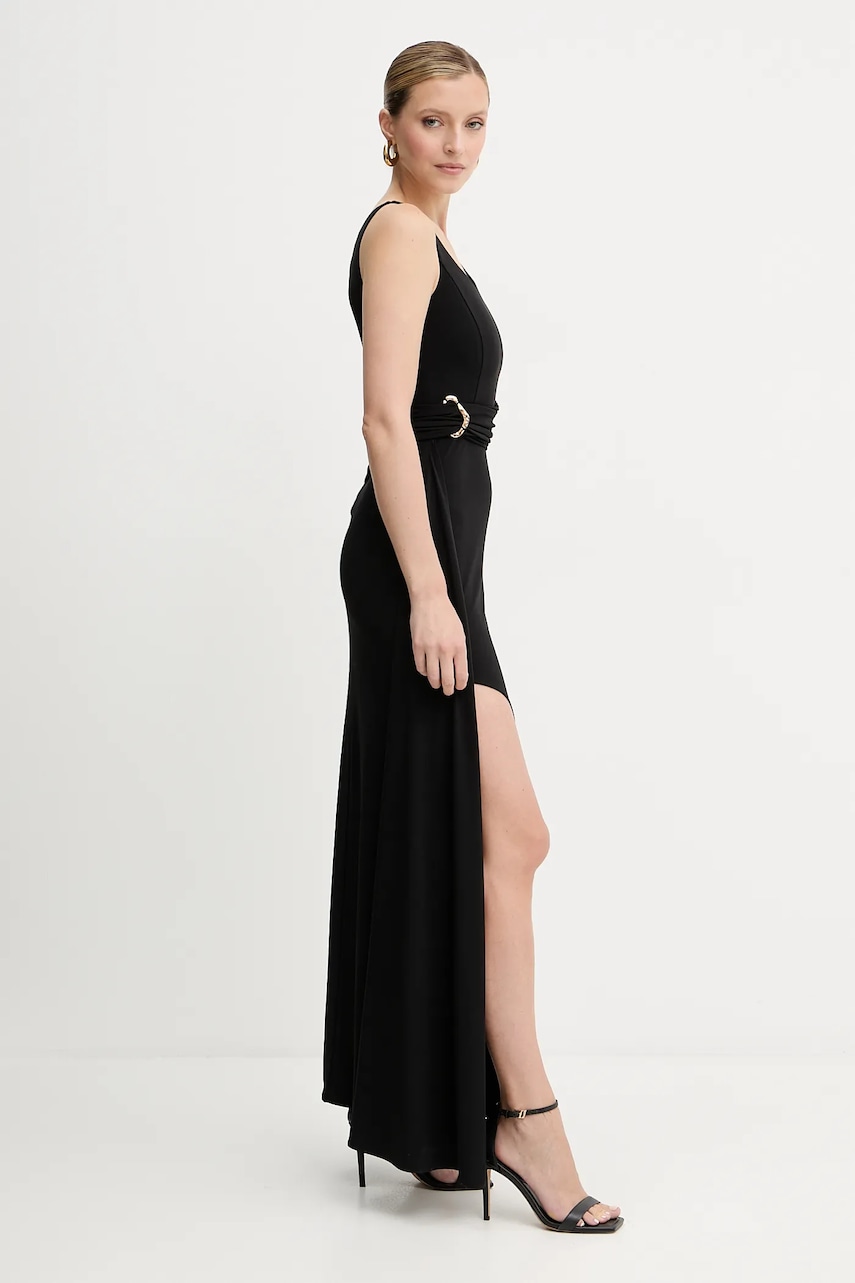 Сукня Herve Leger Mila колір чорний maxi розкльошена RMJ8524949