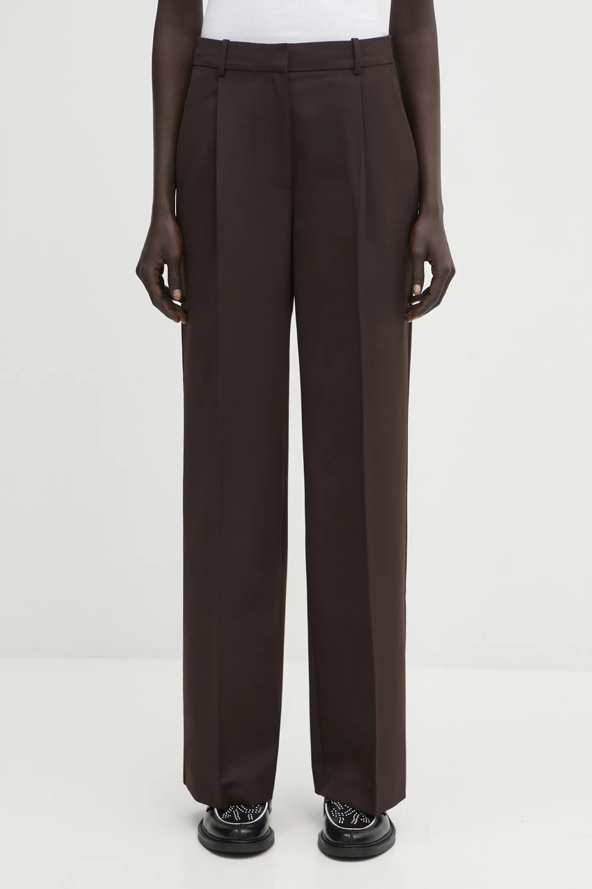 Anine Bing pantaloni cu lână trent