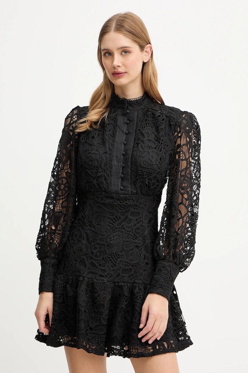 Bardot rochie culoarea alb, mini, evazați, 58421DB6