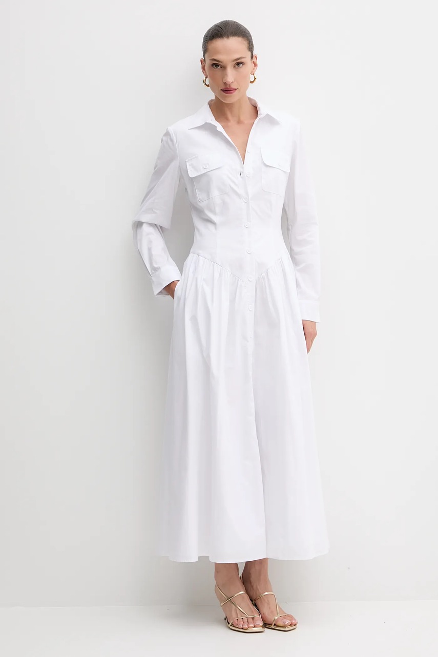 Βαμβακερό φόρεμα Bardot φωτογραφία