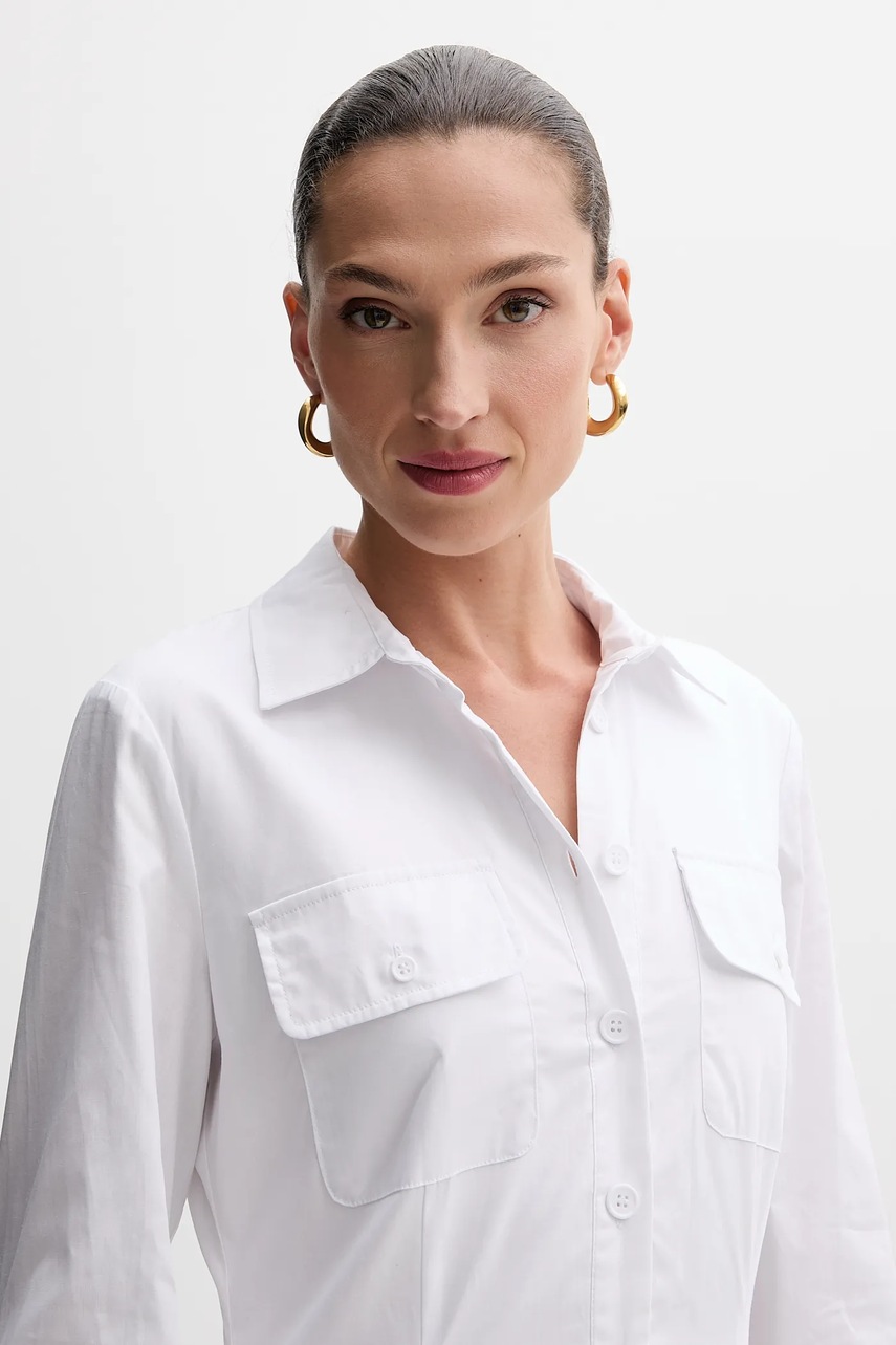 Βαμβακερό φόρεμα Bardot φωτογραφία