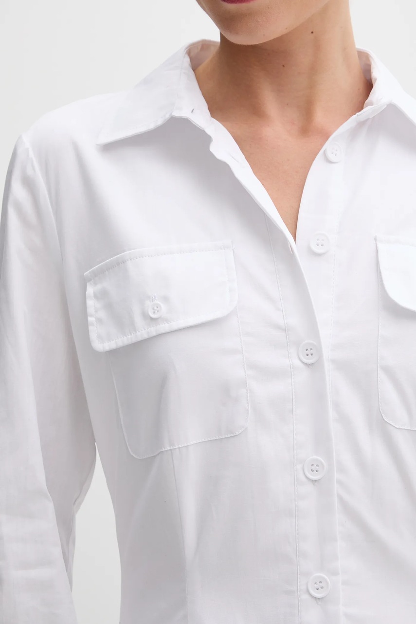 Βαμβακερό φόρεμα Bardot φωτογραφία