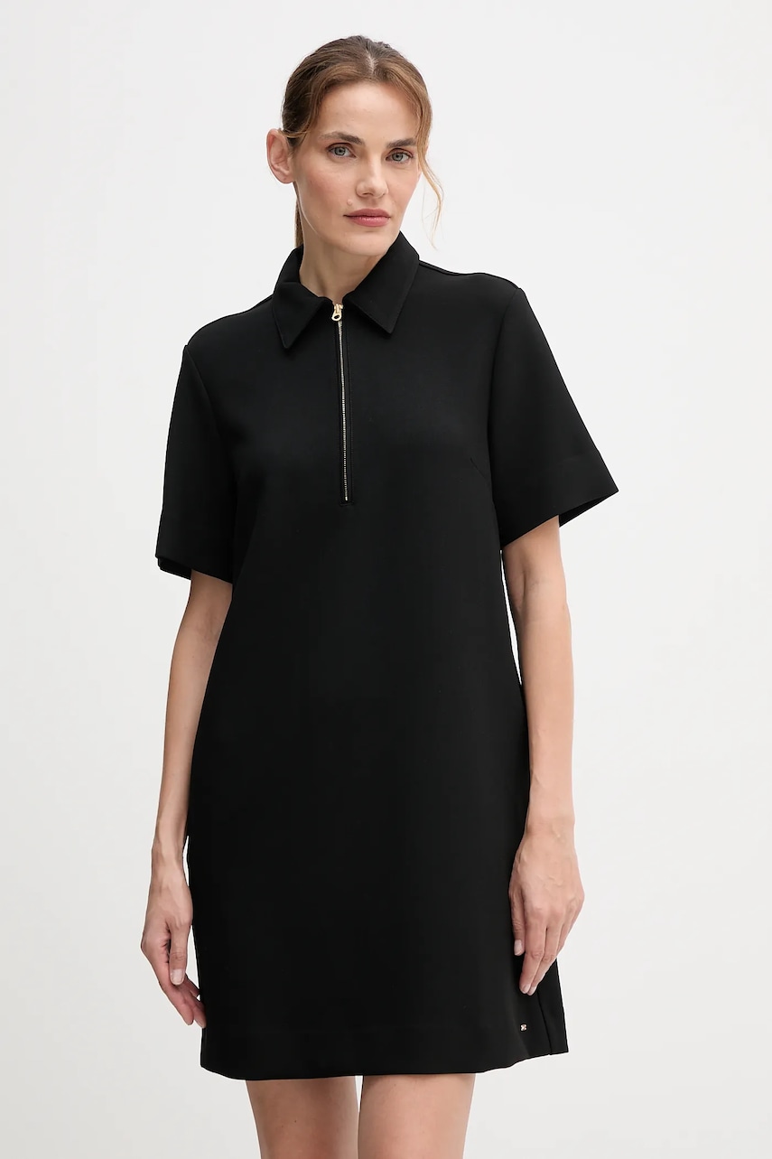 Levně Šaty Tommy Hilfiger černá barva, mini, WW0WW47333