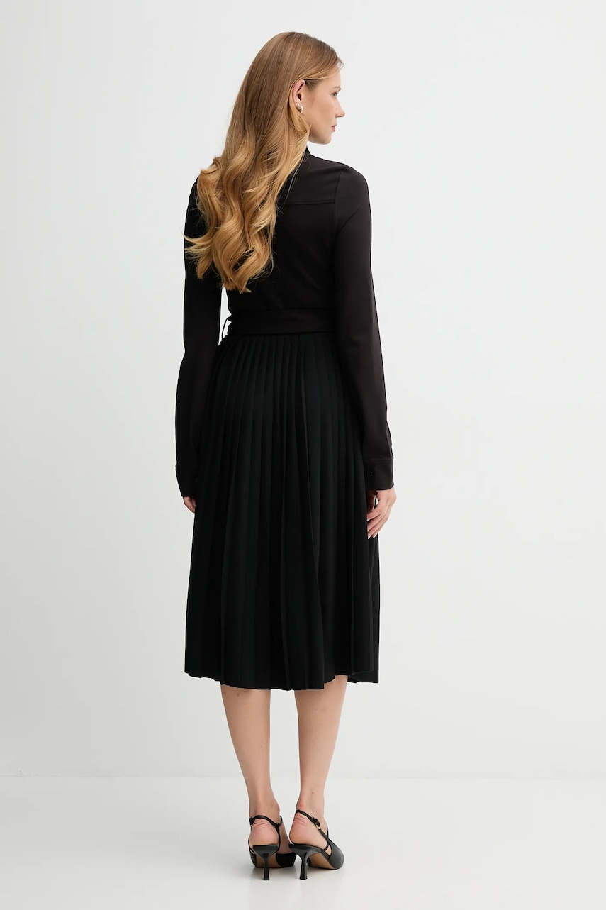 Сукня Tommy Hilfiger колір чорний midi розкльошена WW0WW48398